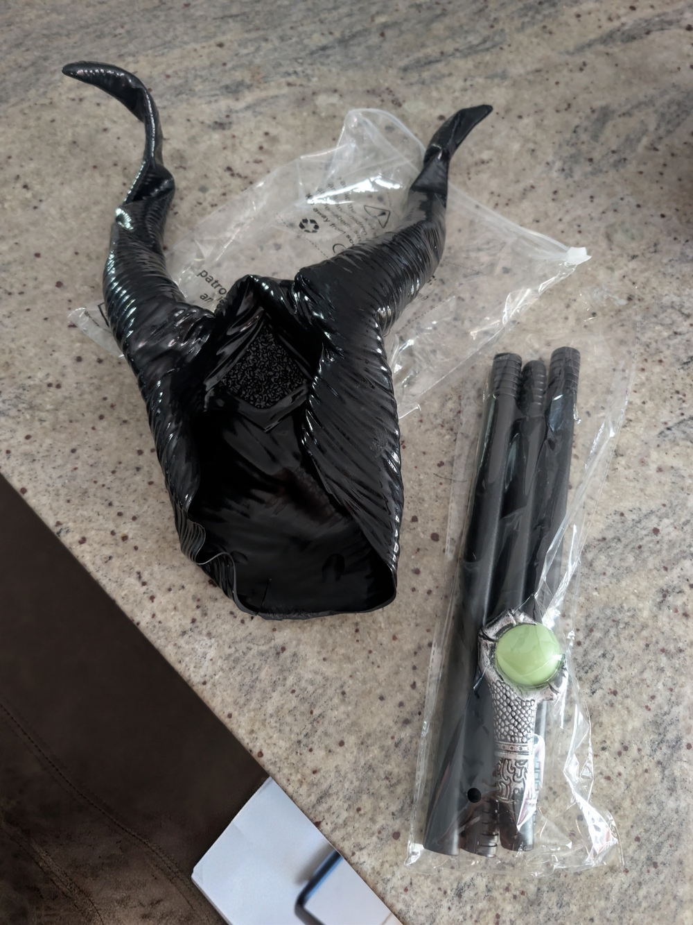 Maleficent Horned Headpiece and Staff